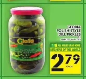 Food Basics Gloria polish style dill pickles offer