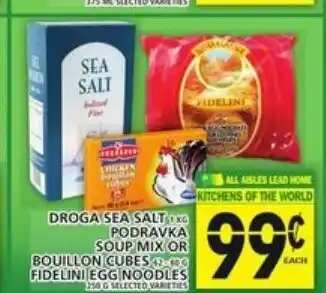 Food Basics Droga sea salt podravka soup mix or bouillon cubes fidelini egg noodles offer