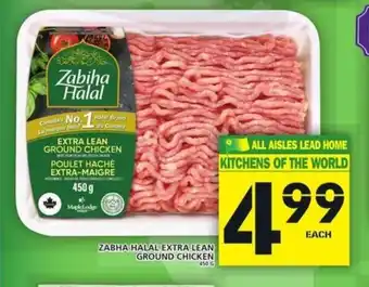 Food Basics Zabha halal extra lean ground chicken offer