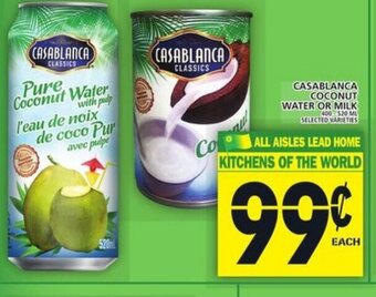Food Basics Casablanca coconut water or milk offer