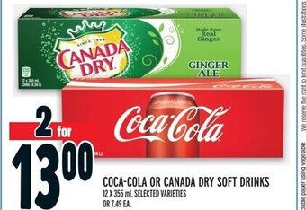 Metro Coca-cola or canada dry soft drinks offer
