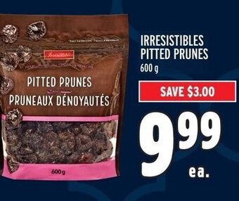 Metro Irresistibles pitted prunes offer