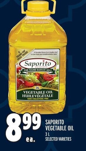 Metro Saporito vegetable oil offer