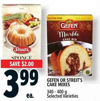 Metro Gefen or streits cake mixes offer