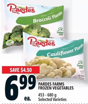 Metro Pardes farms frozen vegetables offer