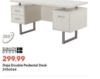 Staples Deja double pedestal desk offer