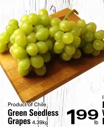 Cataldi Fresh Market Green seedles grapes offer