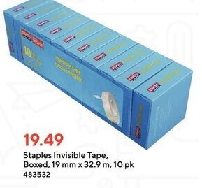 Staples Staples invisible tape offer
