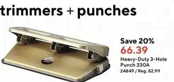 Staples Heavy duty 3 hole punch offer