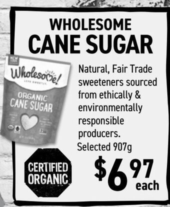 Organic Garage Cane sugar offer