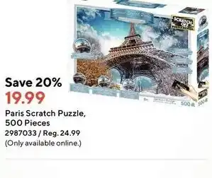 Staples Paris scratch puzzle offer