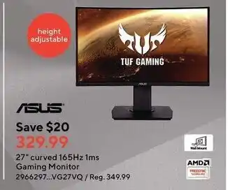 Staples Gaming monitor offer