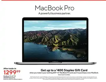Staples Macbook pro 13" M1 offer