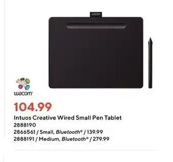 Staples Intuos creative wired small pen tablet offer