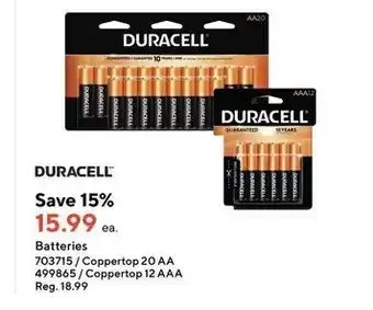 Staples Batteries offer