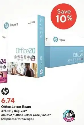 Staples Office letter ream offer