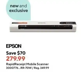 Staples Rapidreceipt mobile scanner offer