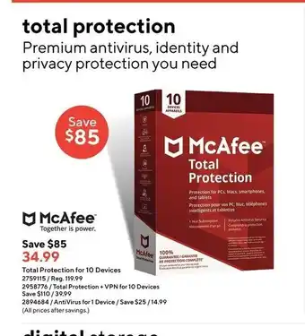 Staples Total protection for 10 devices offer
