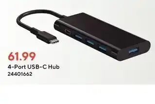 Staples 4-port usb- c hub offer