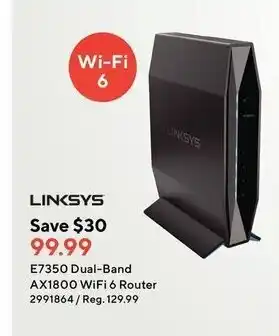 Staples Dual band wifi 6 router offer
