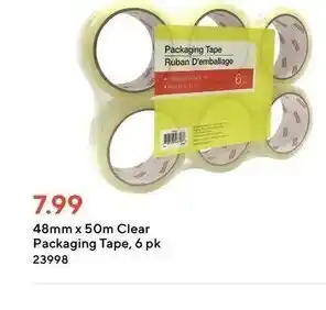 Staples Clear packaging tape offer