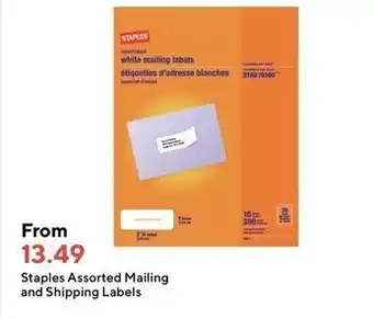 Staples Staples assorted mailing and shipping labels offer