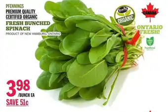Foodsmiths Fresh bunched spinach offer