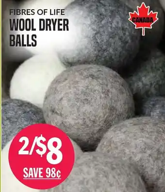 Foodsmiths Wool dryer balls offer