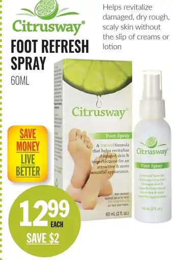 Foot refresh spray