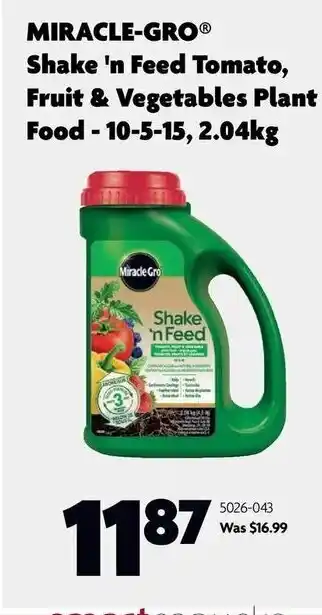 Home Hardware Miracle-gro shake'n feed tomatoe offer