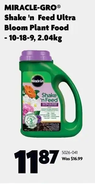 Home Hardware Miracle-gro shake'n feed ultra bloom plant food offer