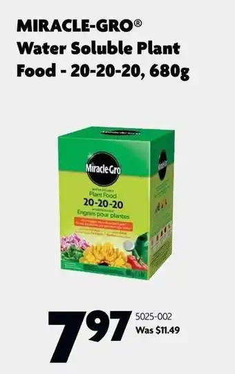 Home Hardware Miracle-gro water soluble plant food offer