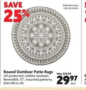 Home Hardware Round outdoor patio rugs offer