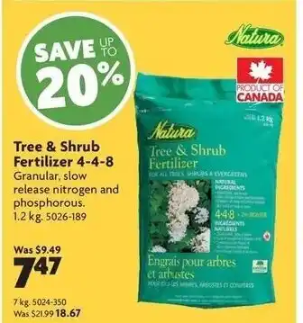 Home Hardware Tree 7 shrub fertilizer 4-4-8 offer