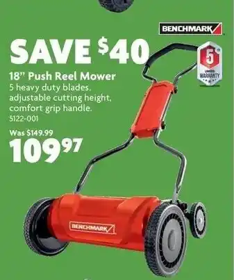 Home Hardware 18" push reel mower offer
