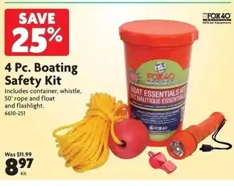 Home Hardware 4 pc. Boating safety kit offer