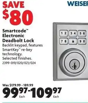 Home Hardware Smartcode electronic deadbolt lock offer