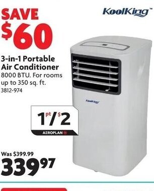 Home Hardware 3-in-1 Portable air conditioner offer