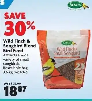 Home Hardware Wild finish & songbird blend birdfeed offer