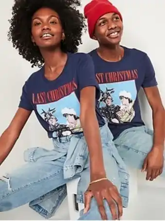 Old Navy Wham!™ "last christmas" gender-neutral graphic t-shirt for adults offer