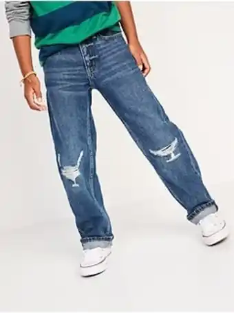 Old Navy Non-stretch loose-fit ripped jeans for boys offer