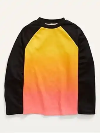 Old Navy Long-sleeve raglan mesh rashguard for boys offer
