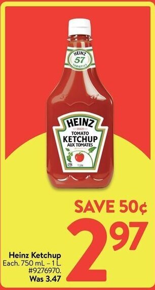 Walmart Heinz Ketchup offer