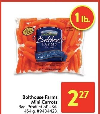 Walmart Bolthouse Farms Mini Carrots offer