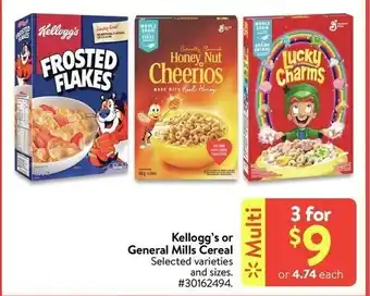 Walmart Kellogg's or General Mills Cereal offer