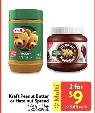 Walmart Kraft Peanut Butter offer