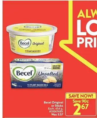 Walmart Becel Origina; or Sticks offer