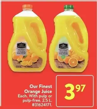 Walmart Orange Juice offer