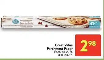 Walmart Parchment Paper offer