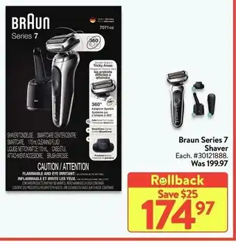 Walmart Braun Series 7 Shaver offer